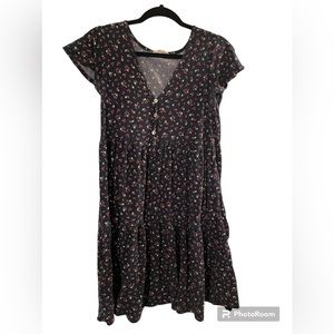 Women's Blue Floral Print Dress By Jessica Simpson